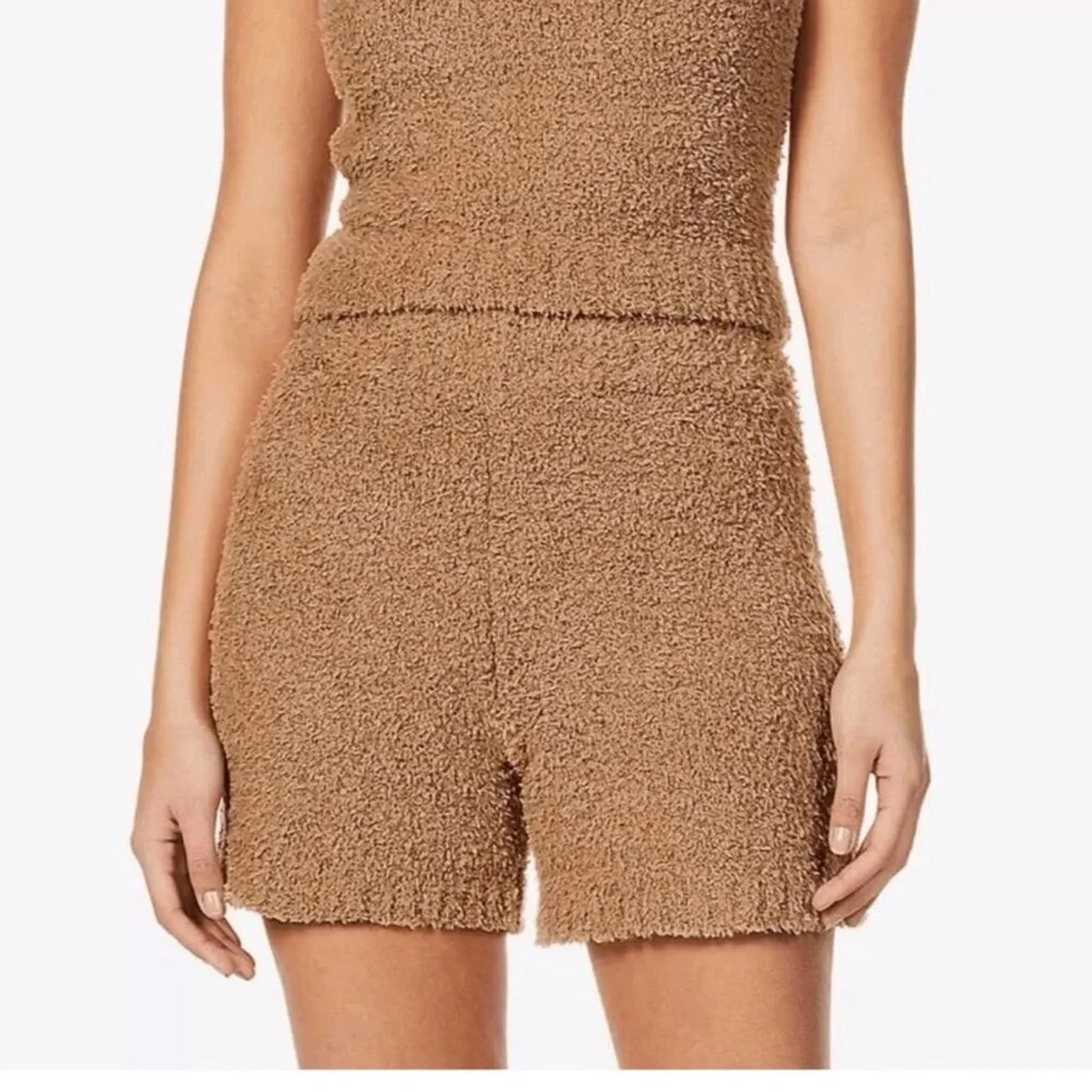 Skims Cozy Knit Boucle Shorts in Camel Size 2X/3X - Picture 1 of 7